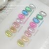 Bulk 8 Colors Summer Sparkling Water Glass Beads Cat Eye Gel