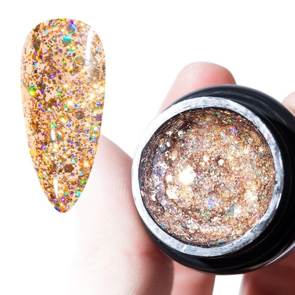 Diamentowy brokat żelowy lakier do paznokci Platinum OEM hurtowo luzem