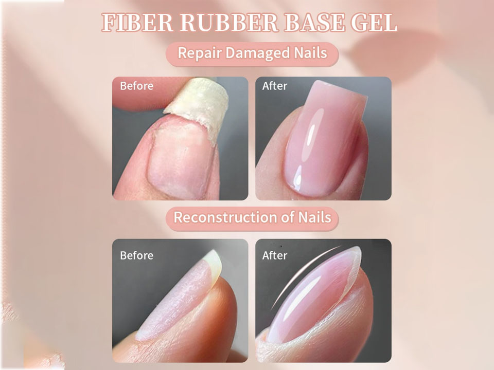 Fiberglass Rubber Base Coat Clear Pink Color