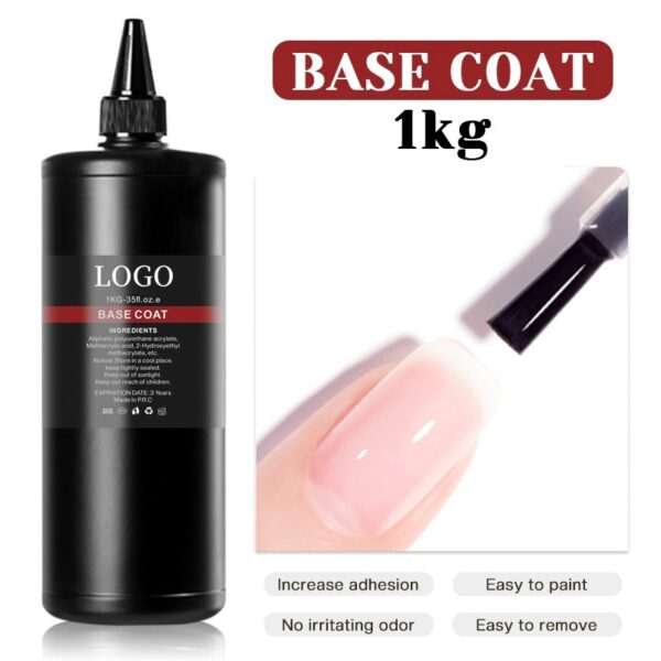 Long-Lasting UV Gel Base & Top Coat for Nail Polish, 1KG