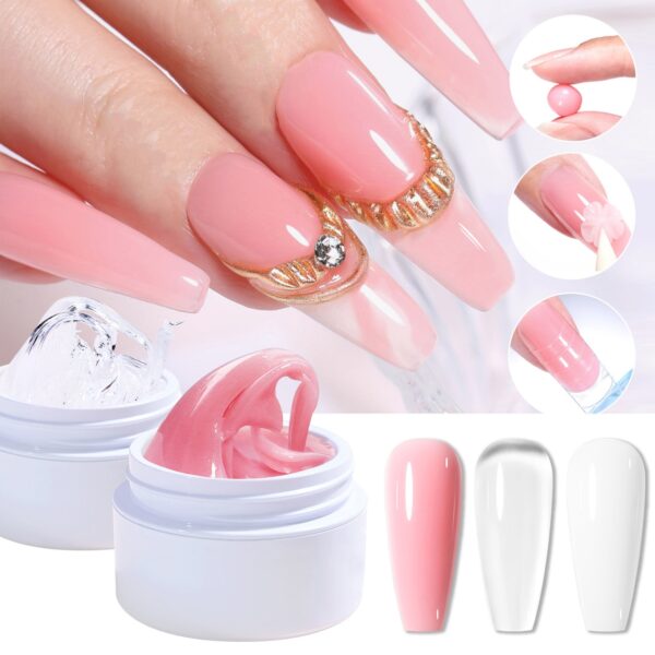 Non-Sticky Builder Gel for Nail Extension and Carving
