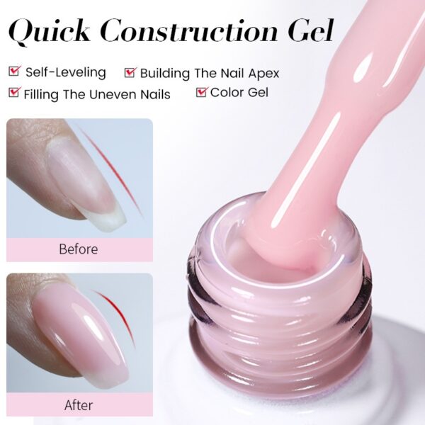 OEM Wholesale Private Label 15ml Pink Glitter Gel Polish