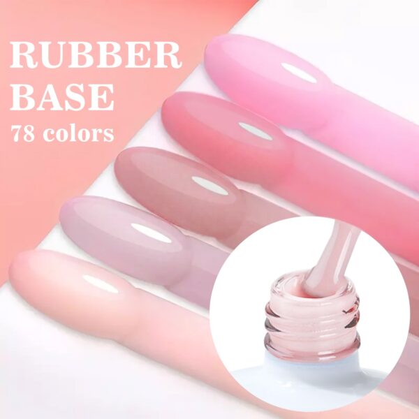 Private Label Rubber Base Gel Polish 78 Colors HEMA Free B2B