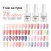 Private Label Rubber Base Gel Polish 78 Colors HEMA Free B2B