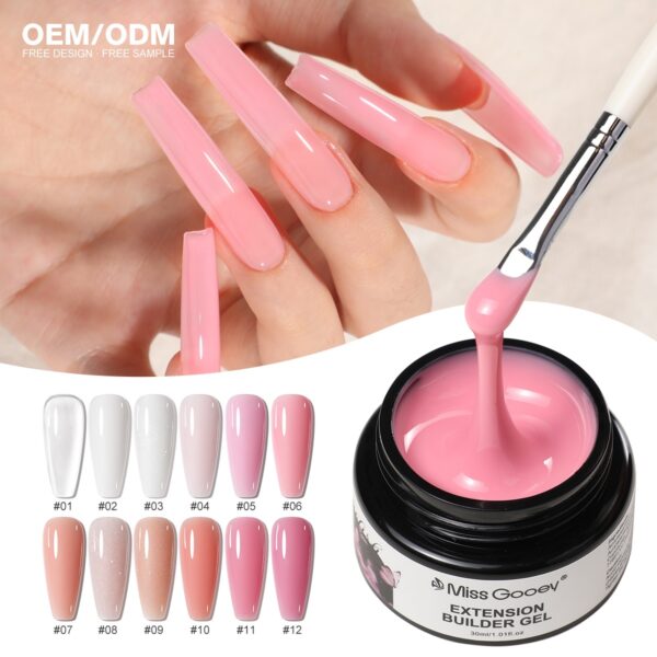 Wholesale 12 Colors Hema-Free Builder Gel Extension UV Nail Polish Wholesale 12 Colors Hema-Free Builder Gel Extension UV Nail Polish