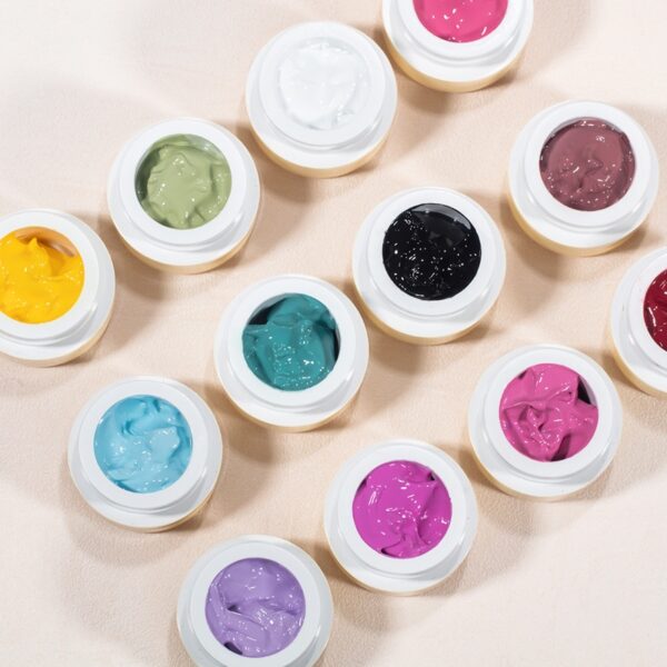 도매 16- 컬러 3D 노 와이프 UVLED 페인팅 페이스트 젤