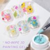 도매 16- 컬러 3D 노 와이프 UVLED 페인팅 페이스트 젤