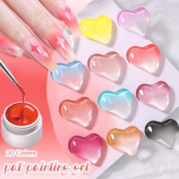Wholesale 20 Colors Gradient Ombre Nail Gel Soak-Off for B2B