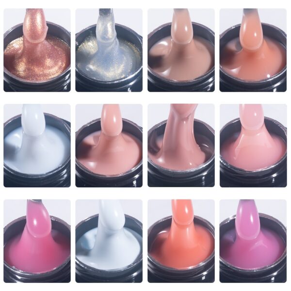 Hurtownia 30ml Solid Poly Nail Gel Jar UV Builder Control Gel