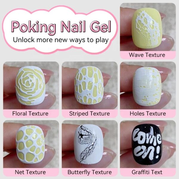 all'ingrosso Born Pretty 5g Poking Nail Art Gel Nero Bianco all'ingrosso Born Pretty 5g Poking Nail Art Gel Nero Bianco