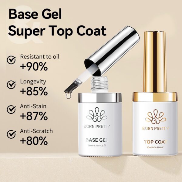 Hurtowy zestaw Born Pretty UV Base Gel i No-Wipe Top Coat Hurtowy zestaw Born Pretty UV Base Gel i No-Wipe Top Coat