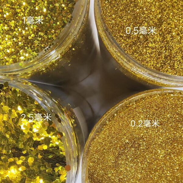 Wholesale Cosmetic-Grade Fine Gold Glitter Powder Nail Art