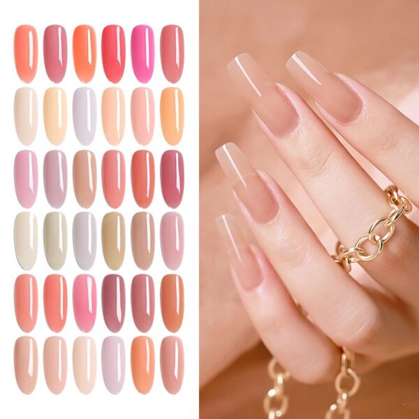 Wholesale Custom Biab Clear Nude Pink Jelly Gel Nail Builder