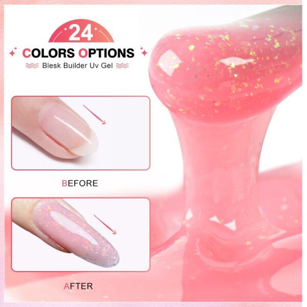 Wholesale Deroi Blesk Glitter UVLED Builder Gel Set 10g