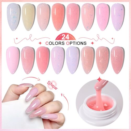 Wholesale Deroi Blesk Glitter UVLED Builder Gel Set 10g