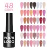 Wholesale Free Sample 48 Colors Rubber Base Gel Polish Set