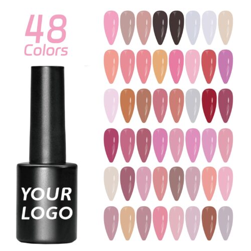 Wholesale Free Sample 48 Colors Rubber Base Gel Polish Set