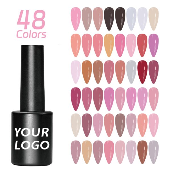 Wholesale Free Sample 48 Colors Rubber Base Gel Polish Set