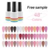 Wholesale Free Sample 48 Colors Rubber Base Gel Polish Set