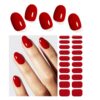 Wholesale Glossy Red UV Semi-Cured Gel Nail Sticker Strips