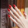 Wholesale Glossy Red UV Semi-Cured Gel Nail Sticker Strips