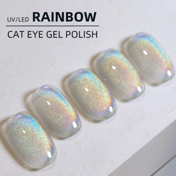 Wholesale Holographic Aurora Rainbow Cat Eye Gel Polish