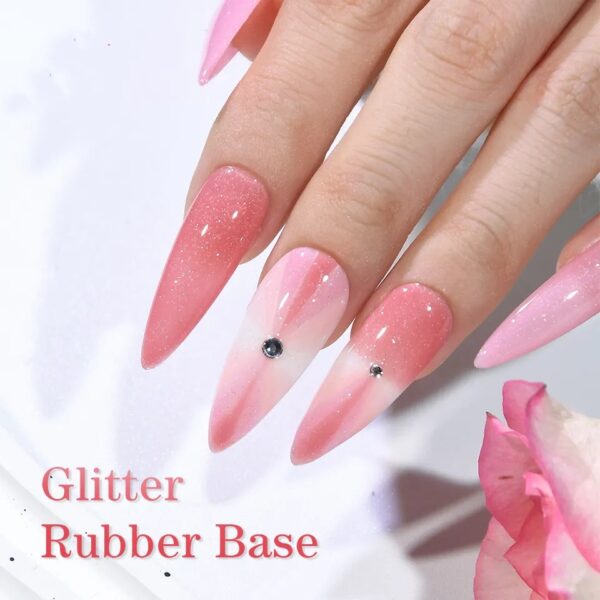 Mayorista Gel de base de caucho rosa inodoro de larga duración