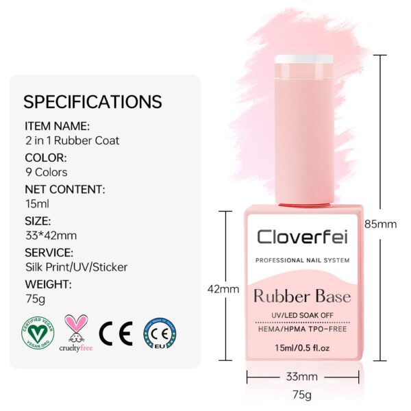 Wholesale Nude Pink UVLED Soak Off Rubber Base Gel 15ml