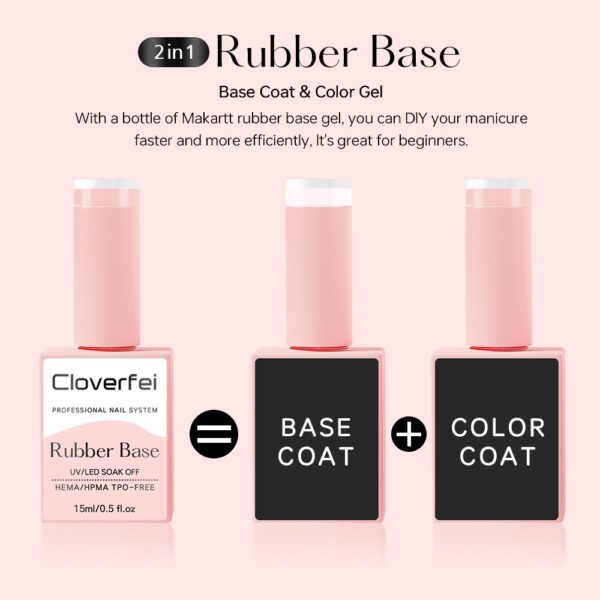 Wholesale Nude Pink UVLED Soak Off Rubber Base Gel 15ml