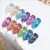 Wholesale OEM 12 Colors Glitter Flake Gel Nail Polish 15ml