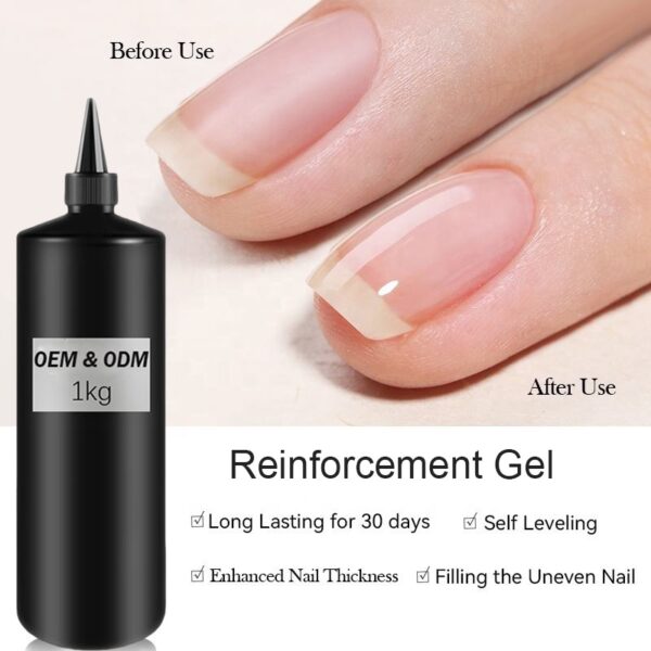 Wholesale OEM 1KG Self-Leveling Reinforce Nail Repair Gel Wholesale OEM 1KG Self-Leveling Reinforce Nail Repair Gel
