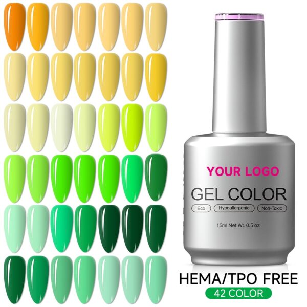 Wholesale OEM HEMATPO-Free 42-Color UV Gel Polish Set 15ml