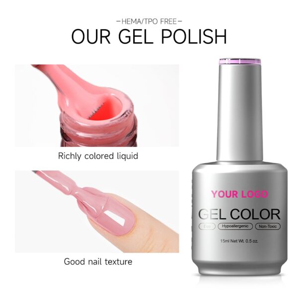 Wholesale OEM HEMATPO-Free 42-Color UV Gel Polish Set 15ml