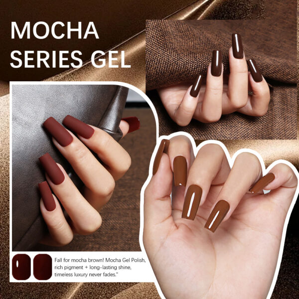 Wholesale OEMODM 12 Colors Mocha Series HEMA-Free Gel Polish Wholesale OEMODM 12 Colors Mocha Series HEMA-Free Gel Polish