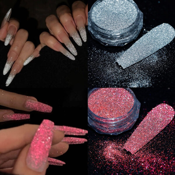Wholesale Reflective Glitter Powder for Nail Art 12 Colors