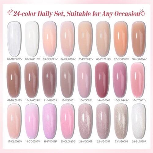 Оптовая продажа Самовыравнивающиеся гелевые наращивания BIAB Builder 24 цвета