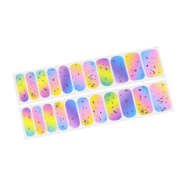 Mayorista Tiras de Uñas de Gel UV Semi-Curado Rainbow Foil