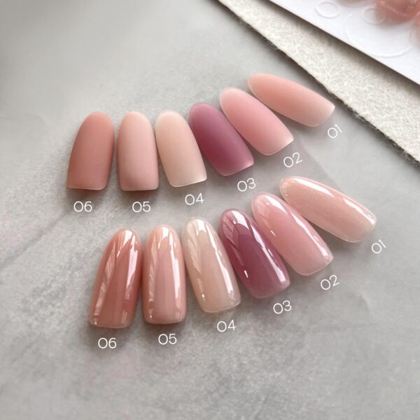 살롱을위한 도매 솔리드 핑크 누드 UV 젤 네일 컬러 세트