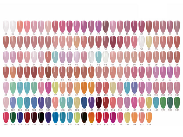 Gel Polish Catalog 8 Shade Range & Assortment